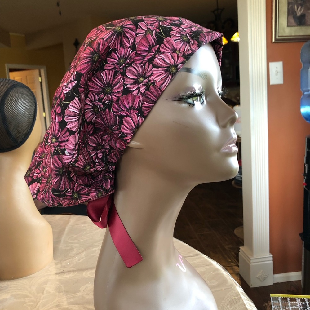 Large pixie cap in flowery fall color